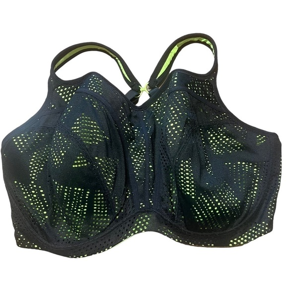 Panache Black & Green Sports Bra – Size 40GG - Picture 1 of 9